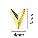 【MsNail】メタルパーツ　サイン　ゴールド　4x5mm  (50P)