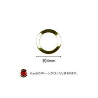 【MsNail】メタルパーツ　中抜き ラウンド　ゴールド　4x4mm (50P)