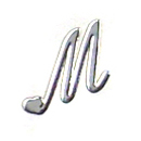 【MsNail】メタルパーツ　アルファベット M　シルバー(5×4mm)　ケース入り