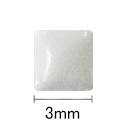 【MsNail】メタルスタッズ　スクエア　グレイッシュホワイト　3x3mm (約100P)
